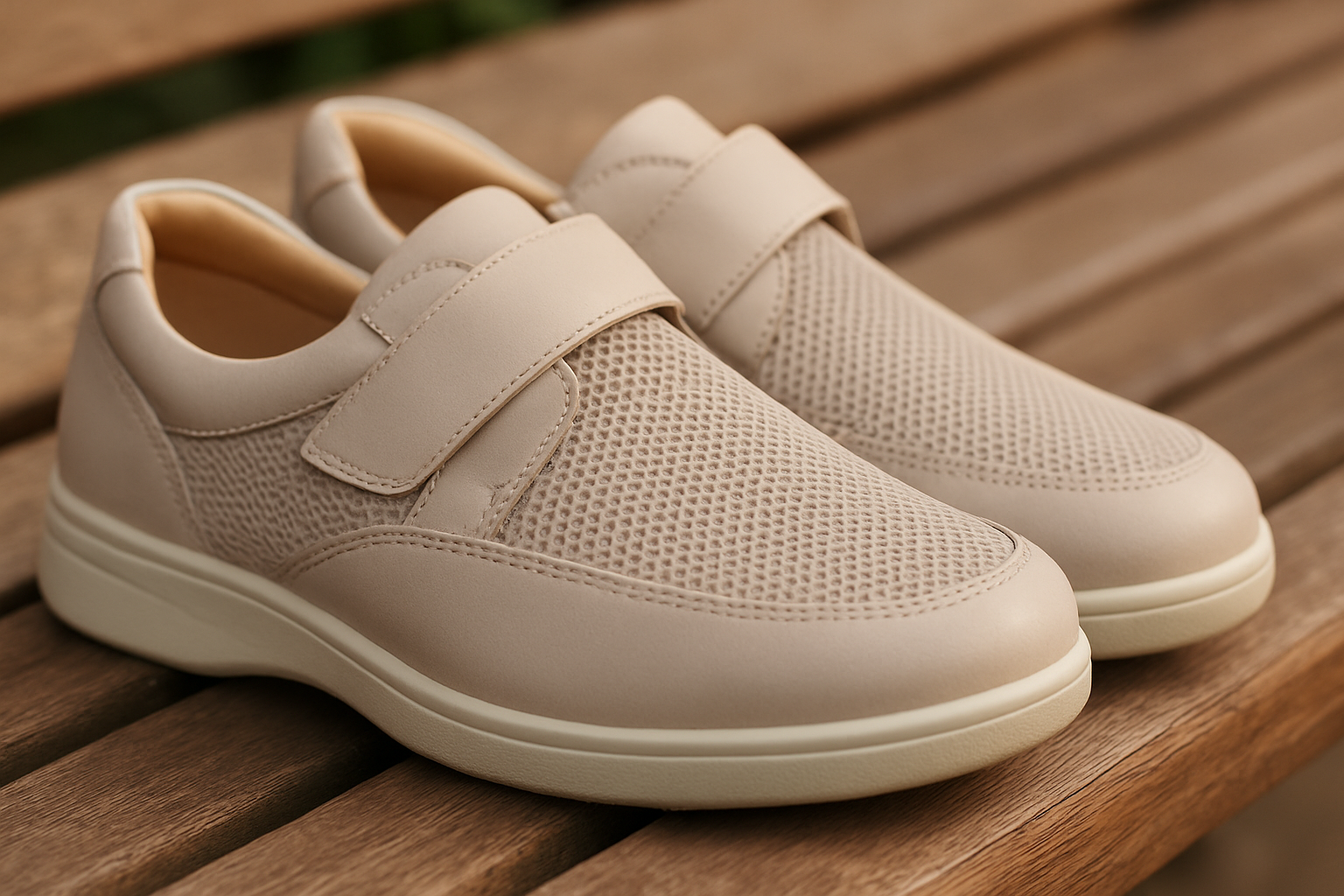  Breathable men’s diabetic shoes with mesh panels