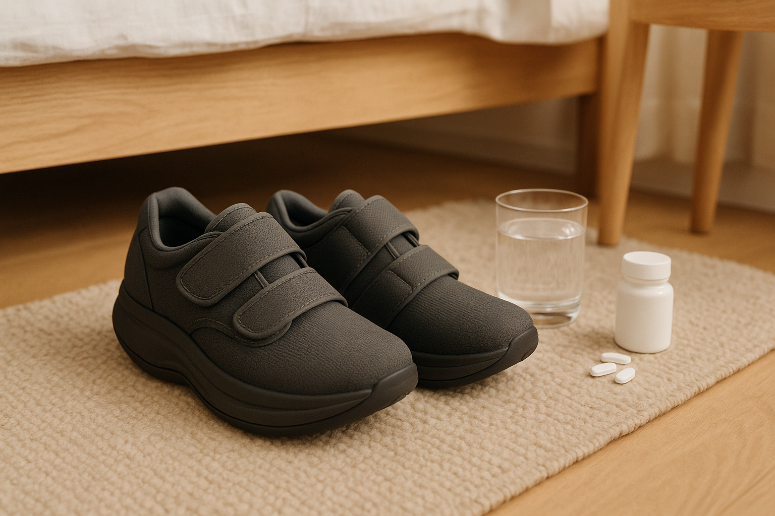 Orthopedic shoes for gout in the UK with wide fit and cushioning.