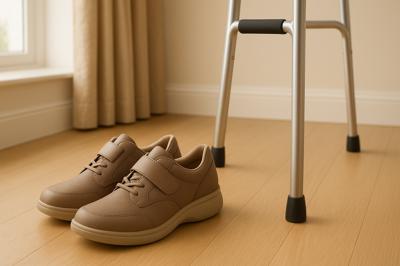 Orthopedic shoes for stroke recovery in the UK with wide soles.