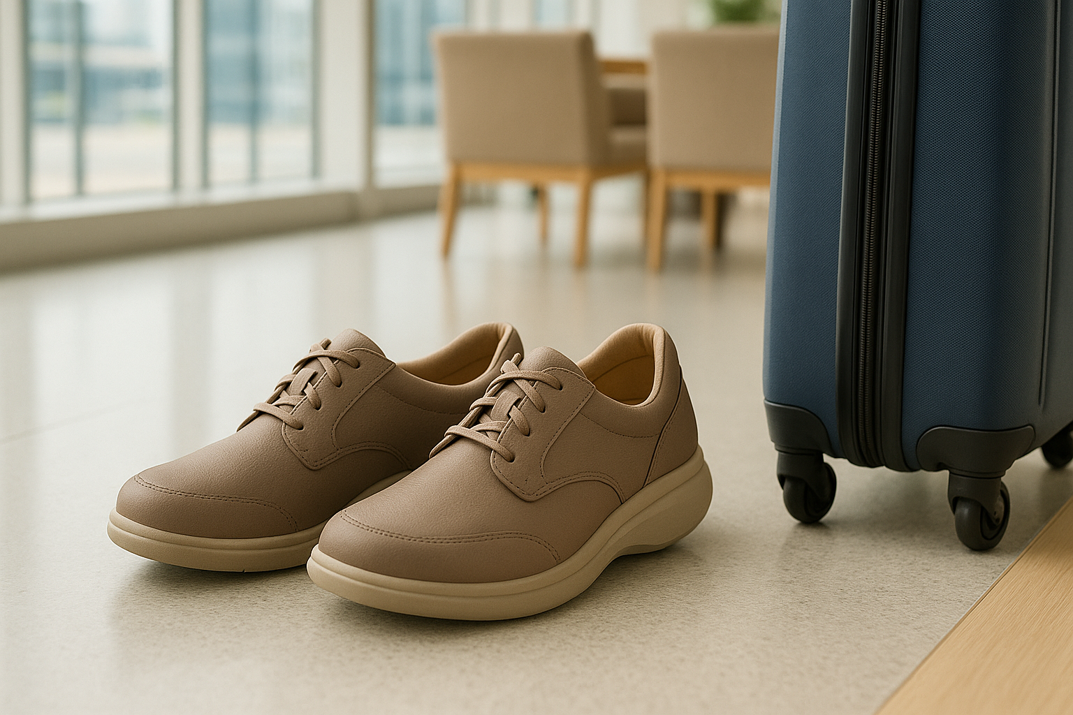 Comfortable orthopedic shoes for travelling in the UK and abroad.