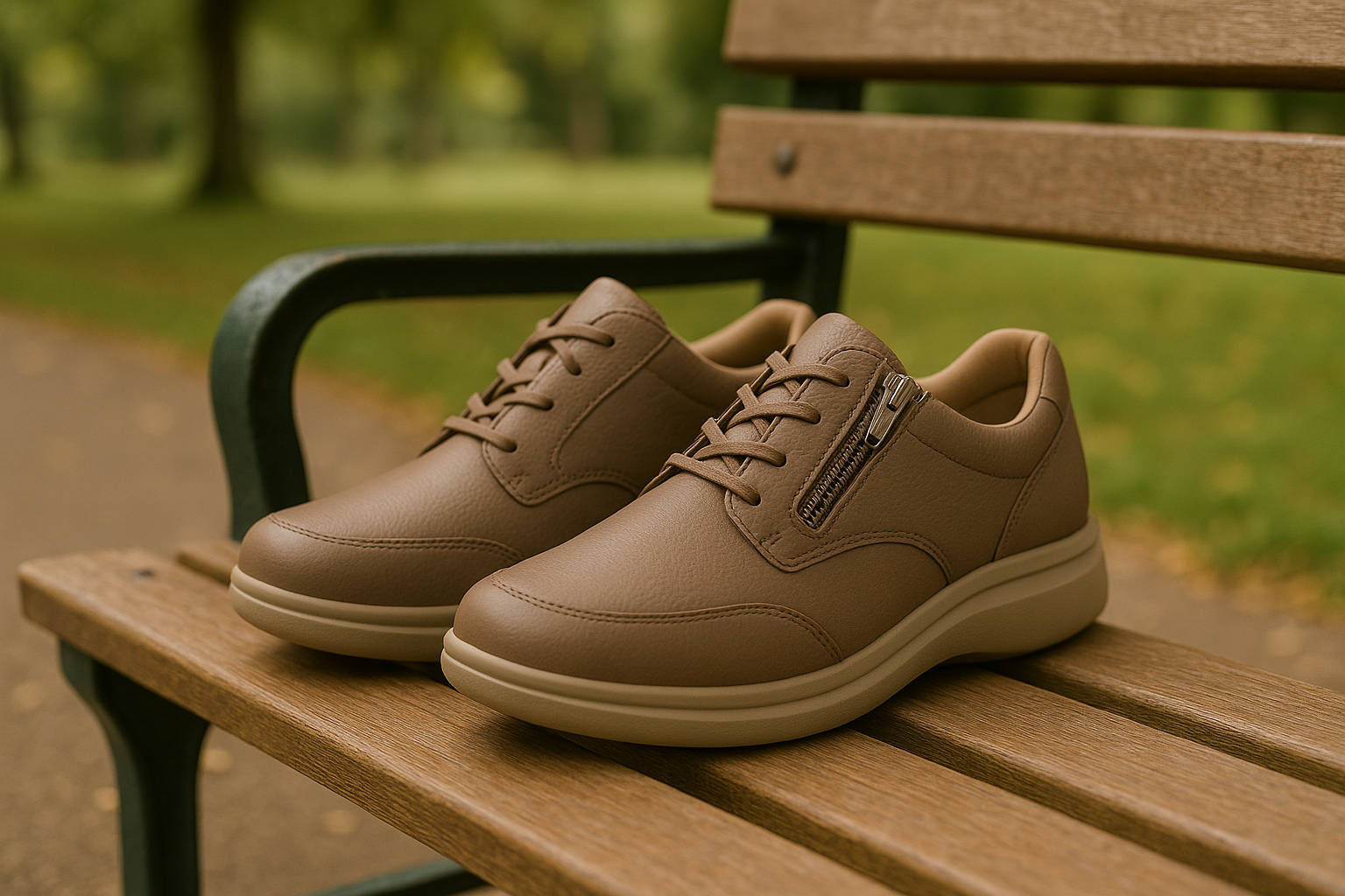 Orthopedic shoes with side zips for easy entry in the UK.