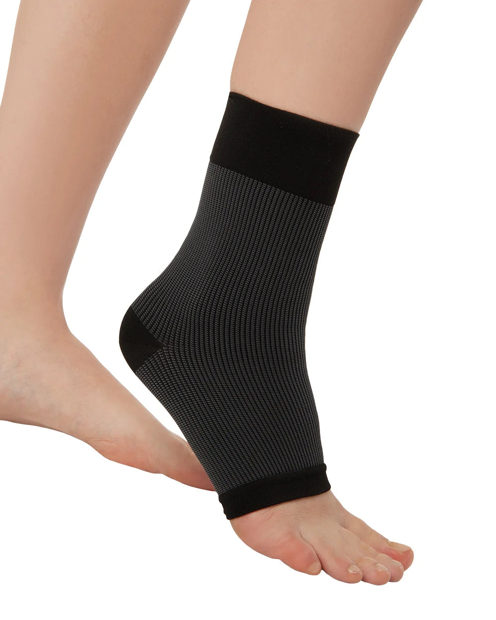 Ankle support worn under footwear providing support during walking and daily activities