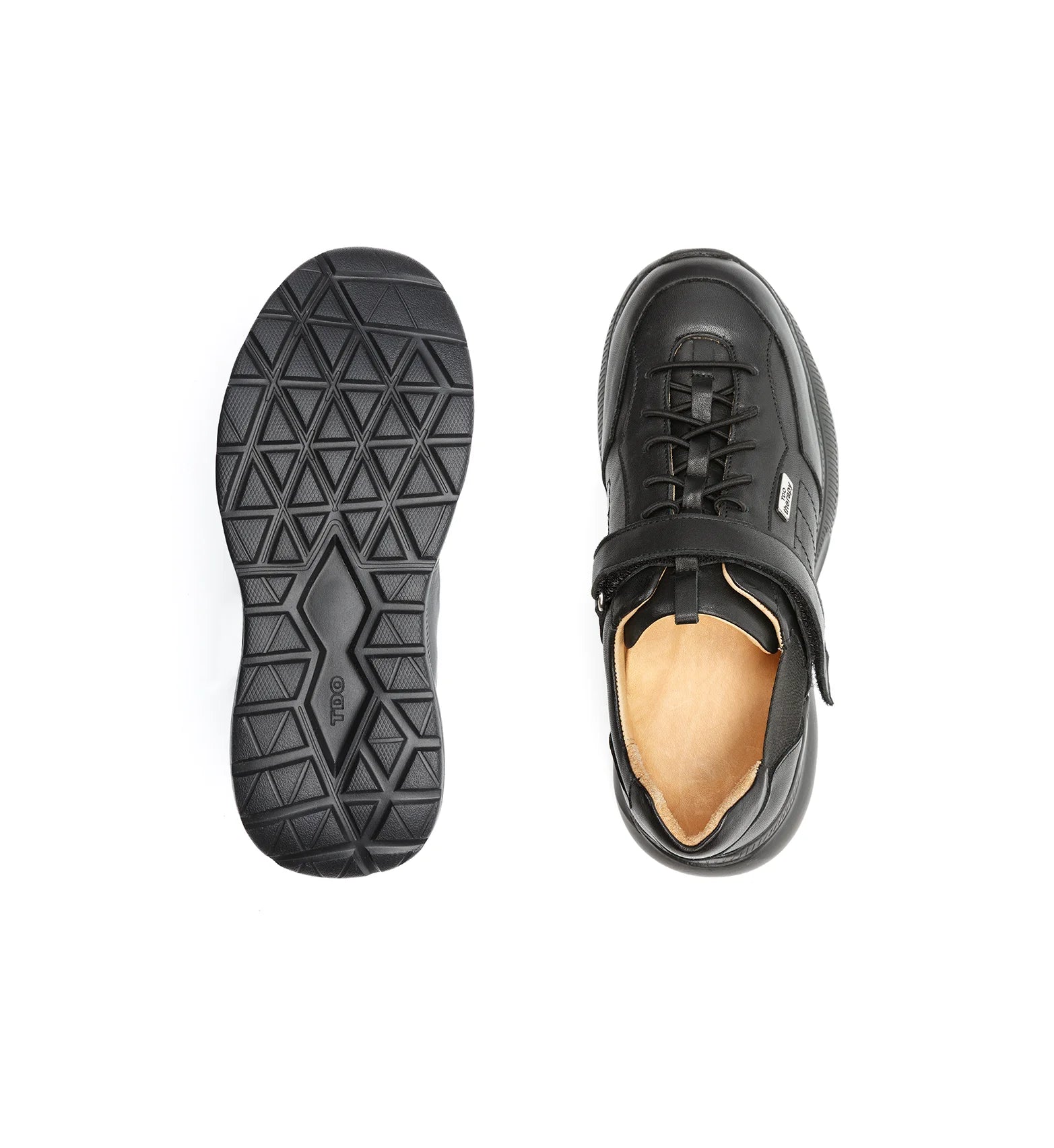 Unisex orthopedic shoes offering adjustable support for changing mobility needs.