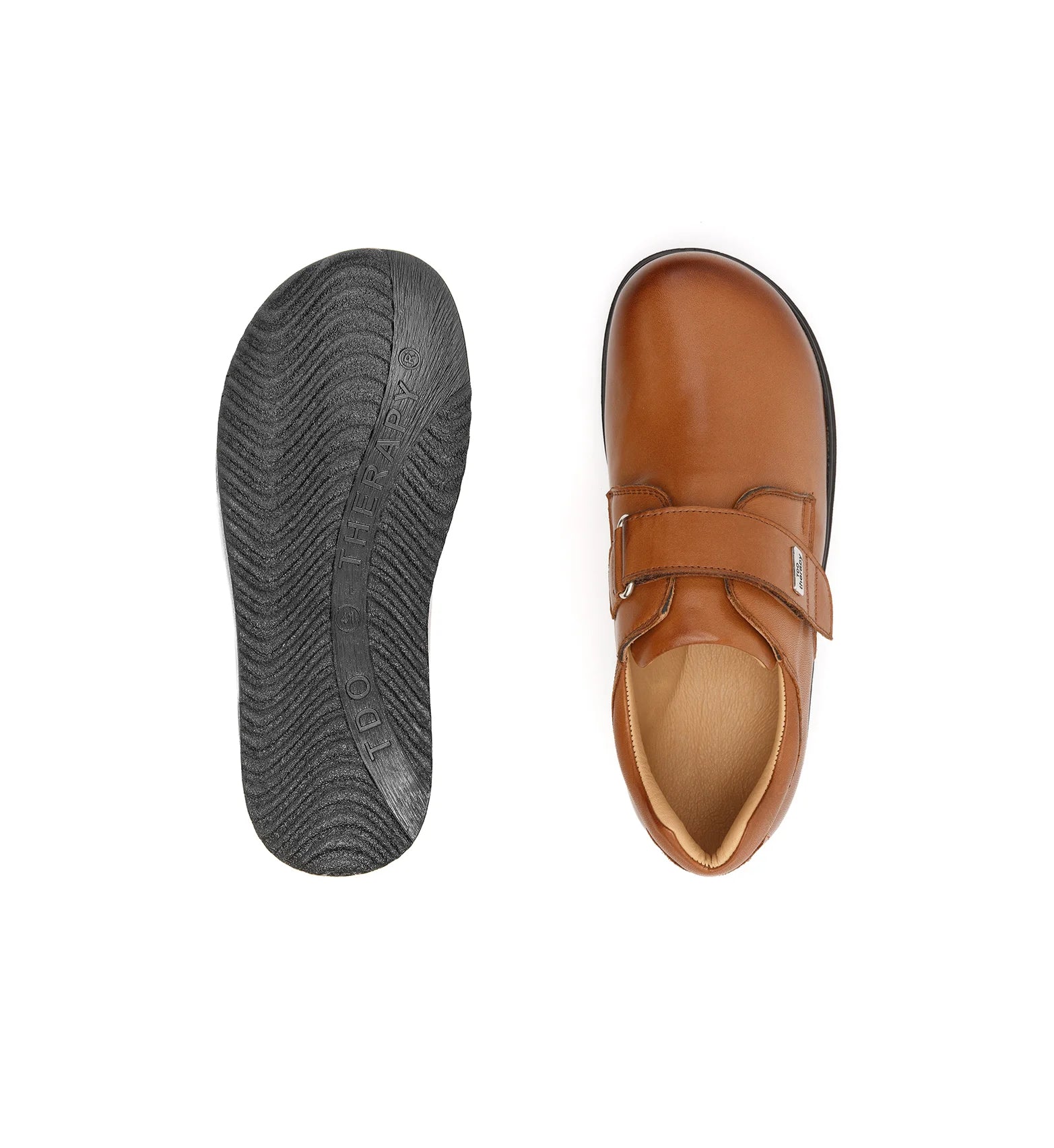 Men's tan extra wide comfort shoes with a supportive outsole and spacious fit.