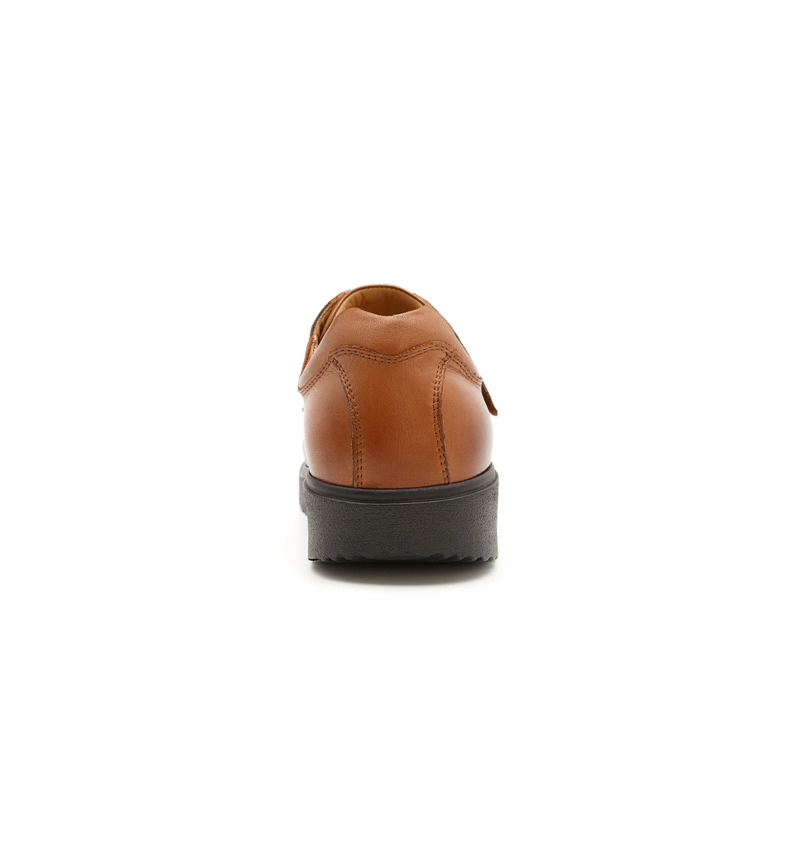 Women's tan comfort shoes with a stable heel design for secure everyday wear.