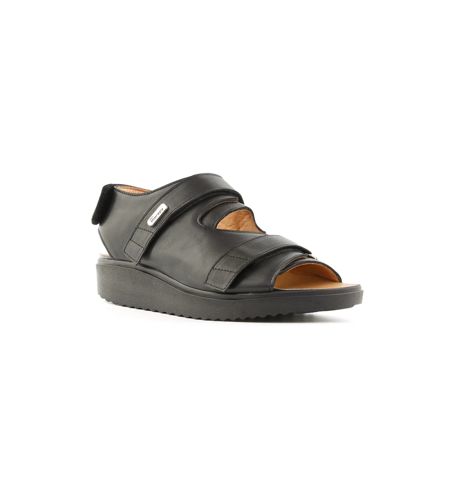 Women’s wide fit orthopedic sandals with extra-long straps for swollen feet – Cedar model.