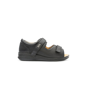 Women’s orthopedic sandals featuring a stable cushioned sole for balanced walking comfort.