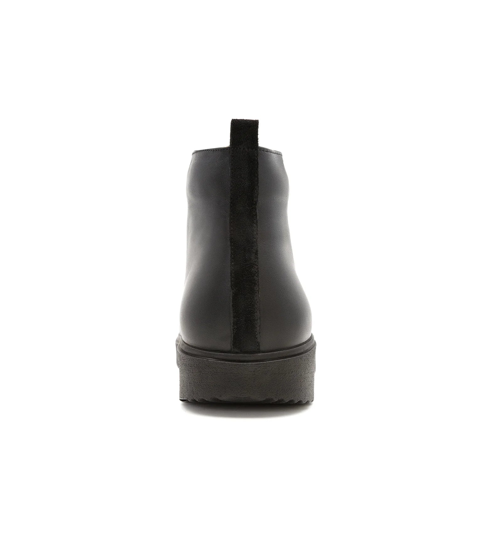 Men’s extra wide orthopedic diabetic boots with ankle support and padded collar – Forge model in black leather.