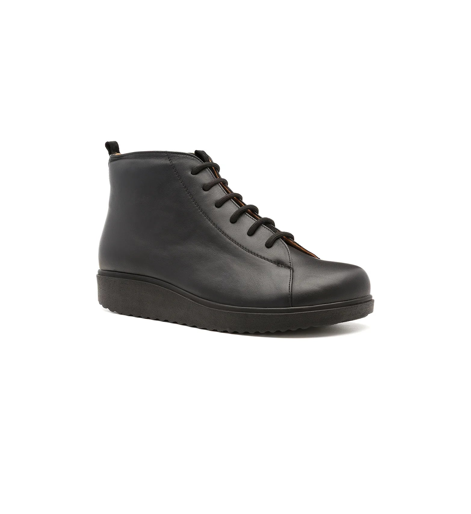 Men’s extra wide orthopedic diabetic leather boots with deep toe box for swollen feet and bunions – Forge model.