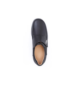 Black medical-grade orthopaedic shoes for men with 3-layer protection