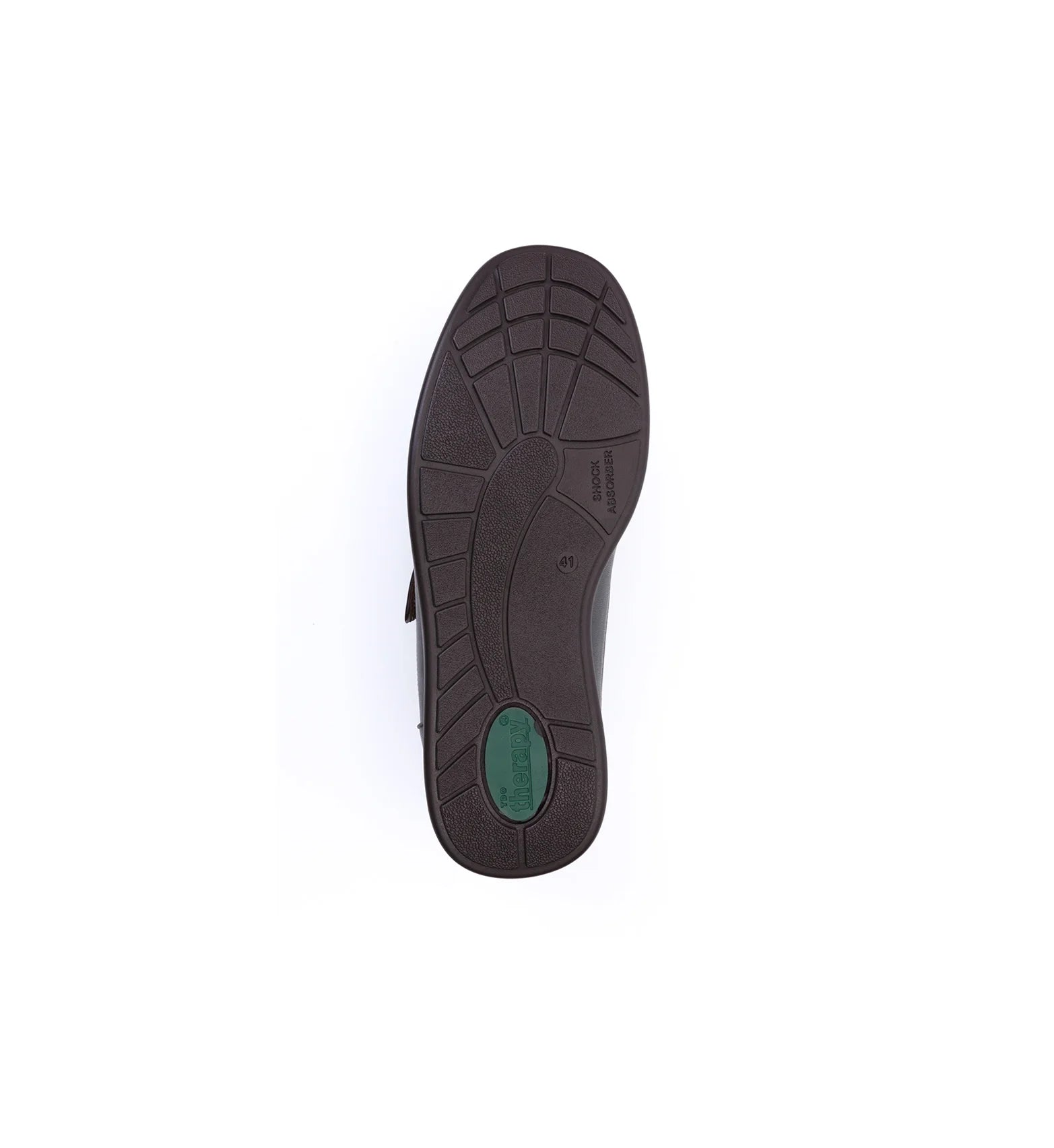 Brown men’s orthopaedic Velcro shoes with breathable calf leather and removable insoles