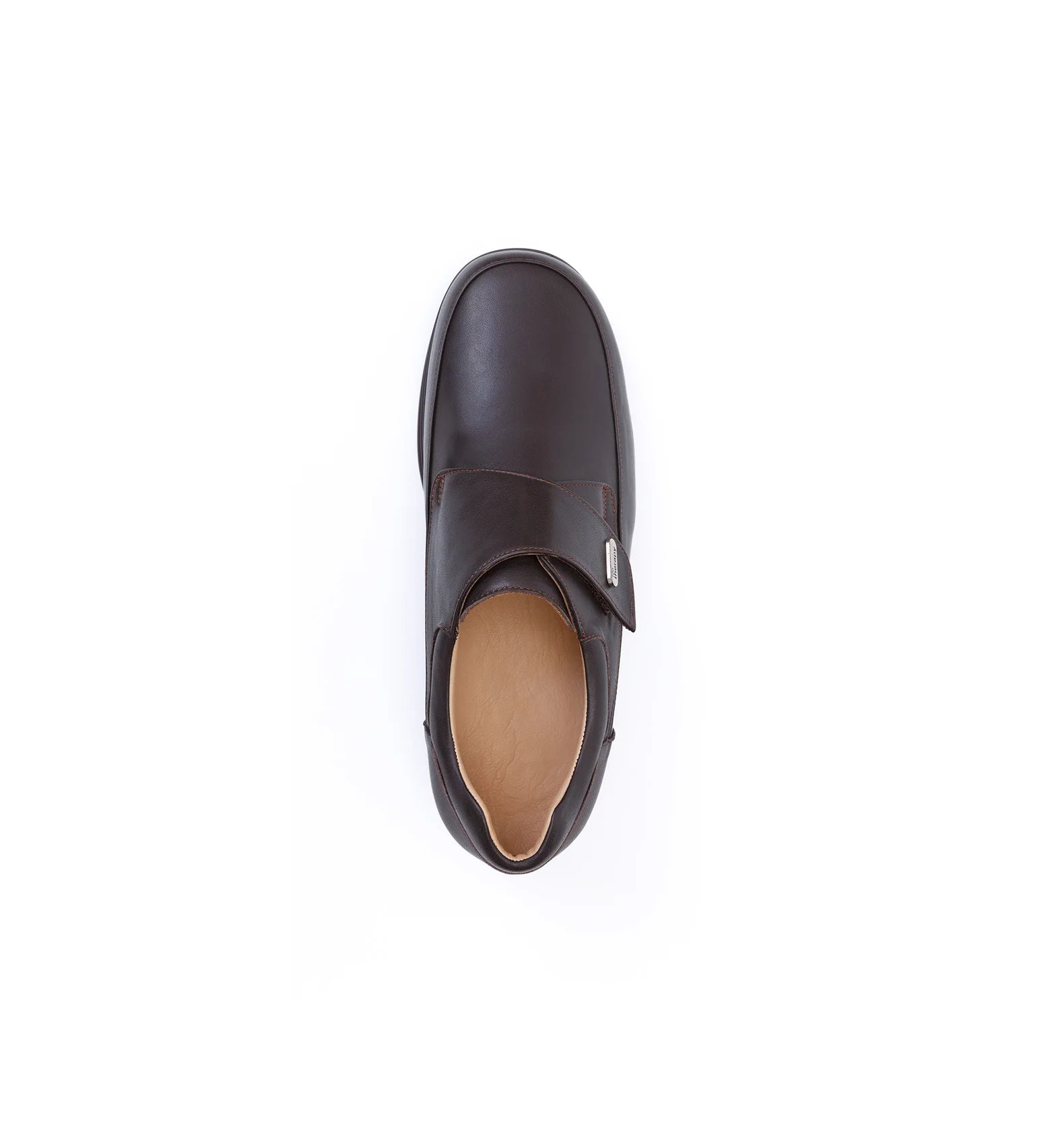 Brown medical-grade orthopaedic shoes for men with 3-layer protection
