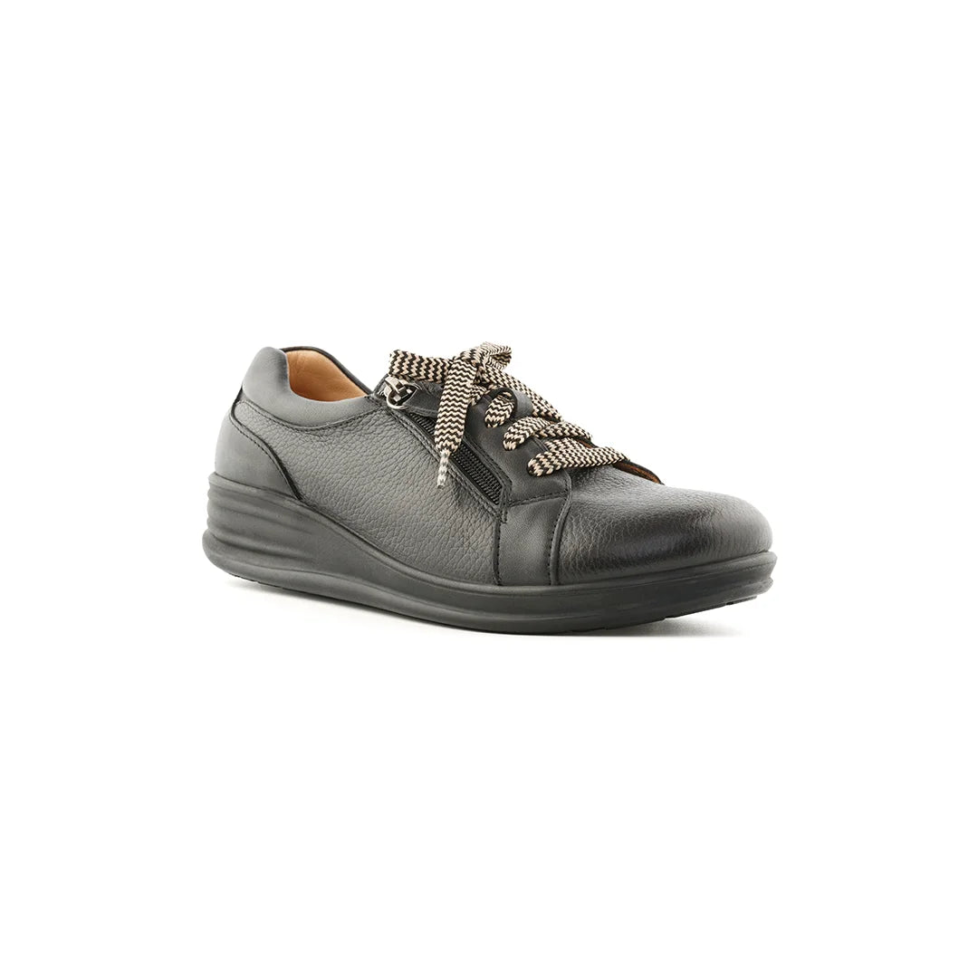 Women’s Wide Fit Orthopedic Walking Shoes – Zip and lace-up design for adjustable comfort