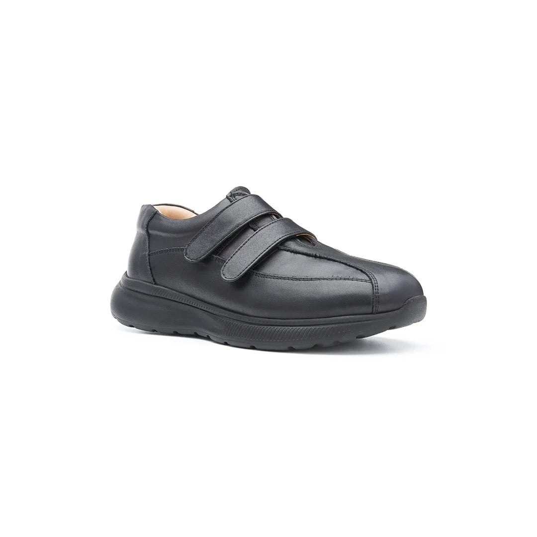 Men’s wide fit orthopedic diabetic trainers with double Velcro straps for easy wear – Marlow model.