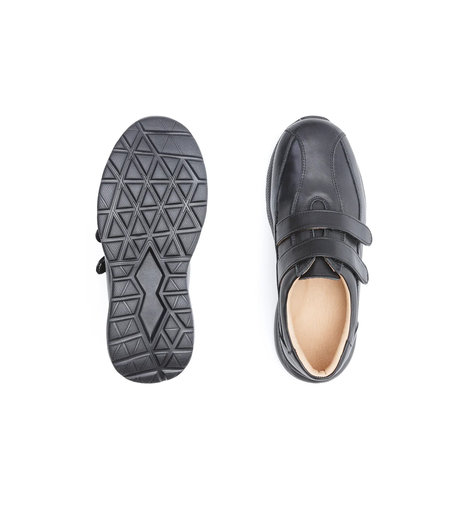 Men’s wide fit orthopedic diabetic trainers with spacious toe box for reduced pressure – Marlow footwear.