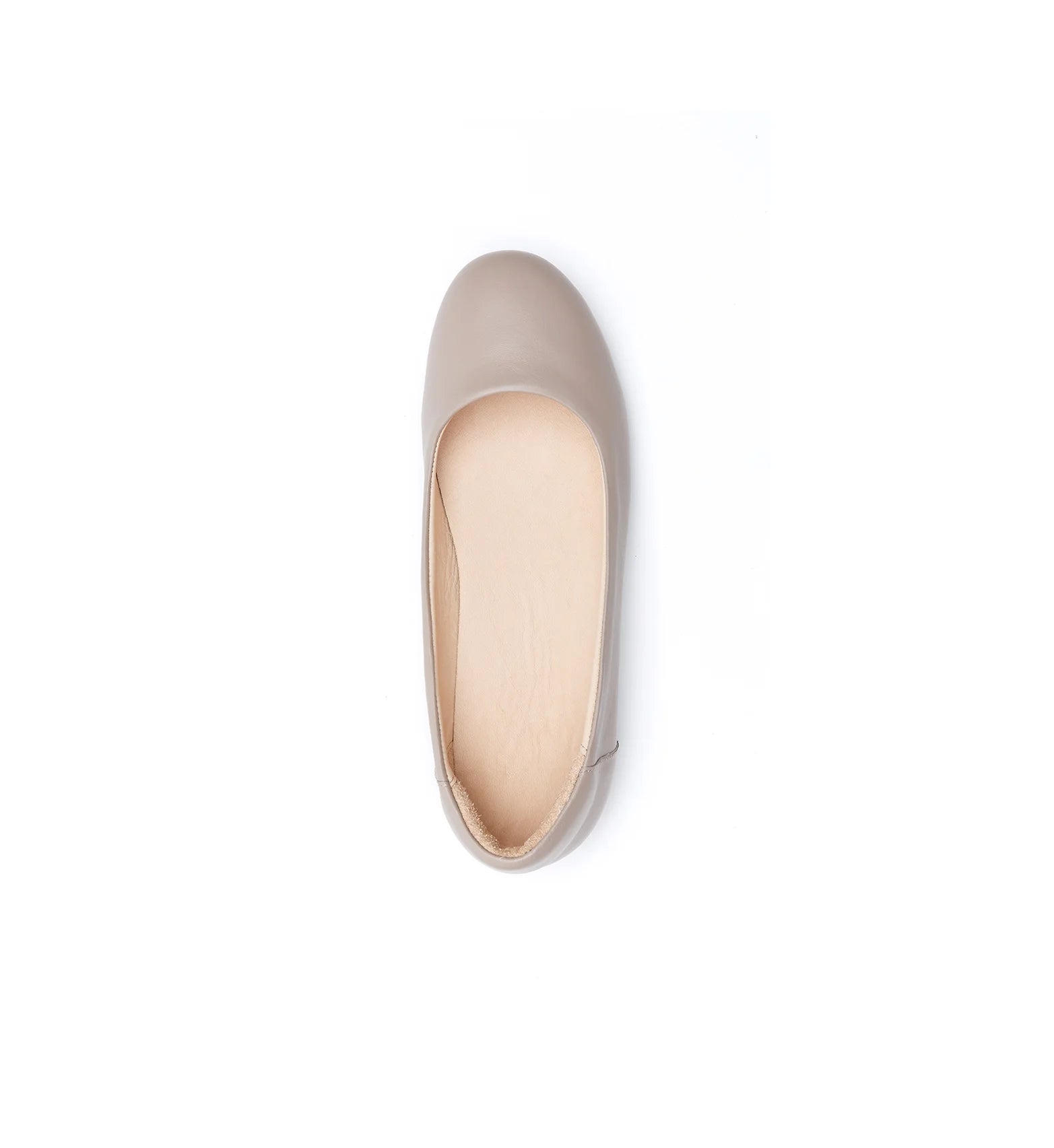 Women’s wide fit orthopedic beige ballet flats providing comfort for tired feet.