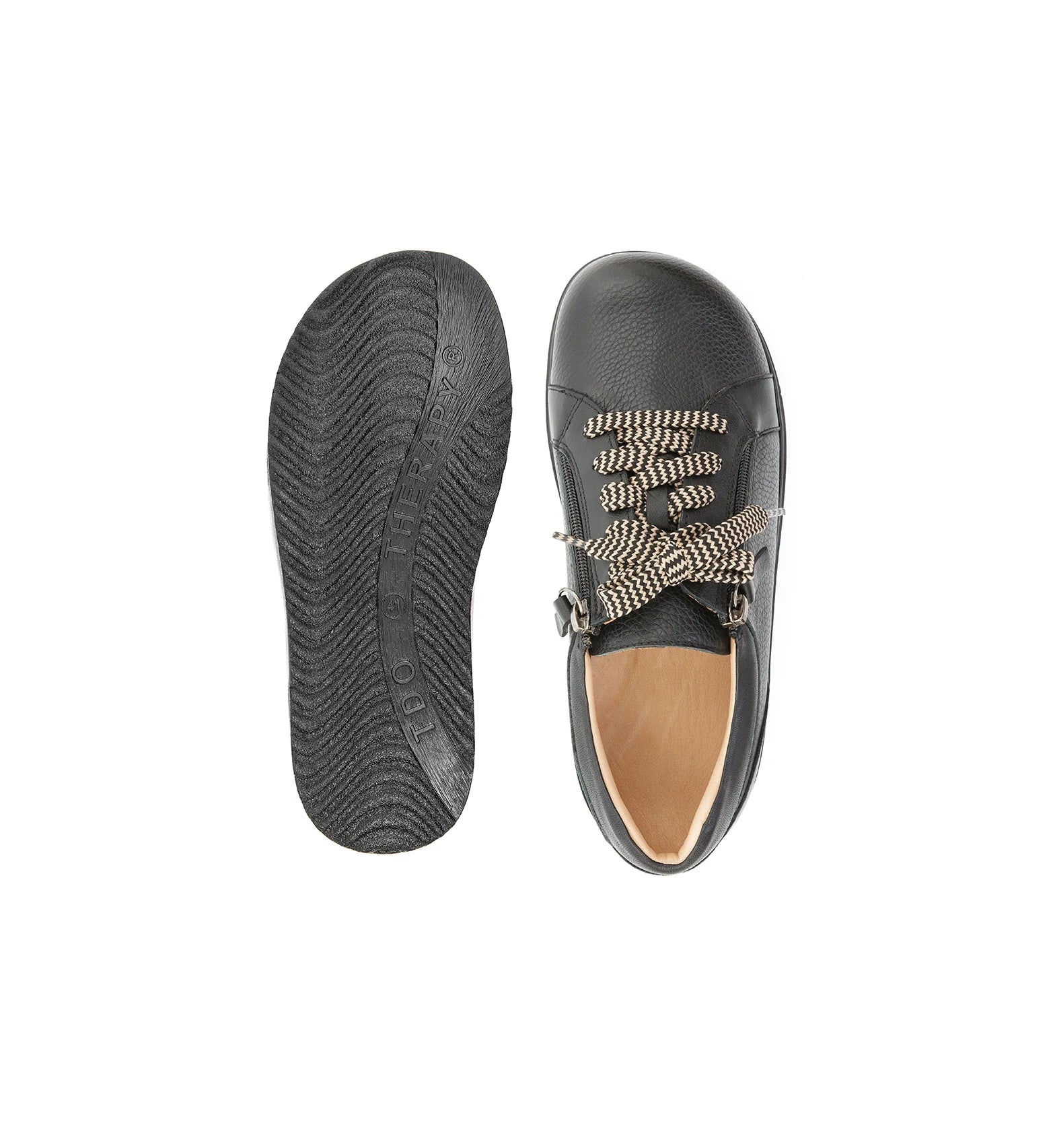 Men’s orthopaedic shoes with lace and zip design for easy entry and secure fit