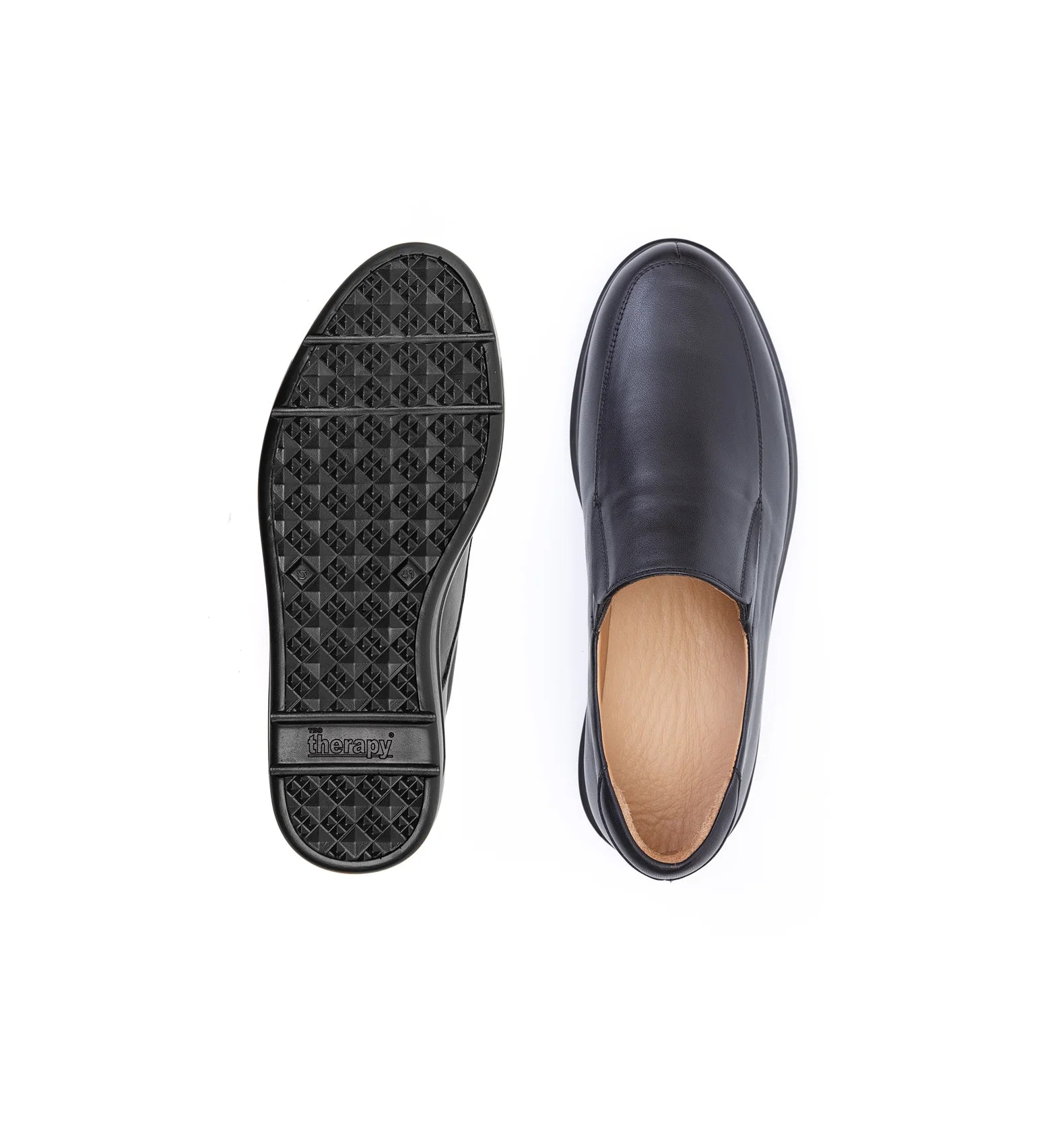 Stable men’s orthopedic slip-on walking shoes with supportive sole for balance and posture – Preston wide fit shoes.