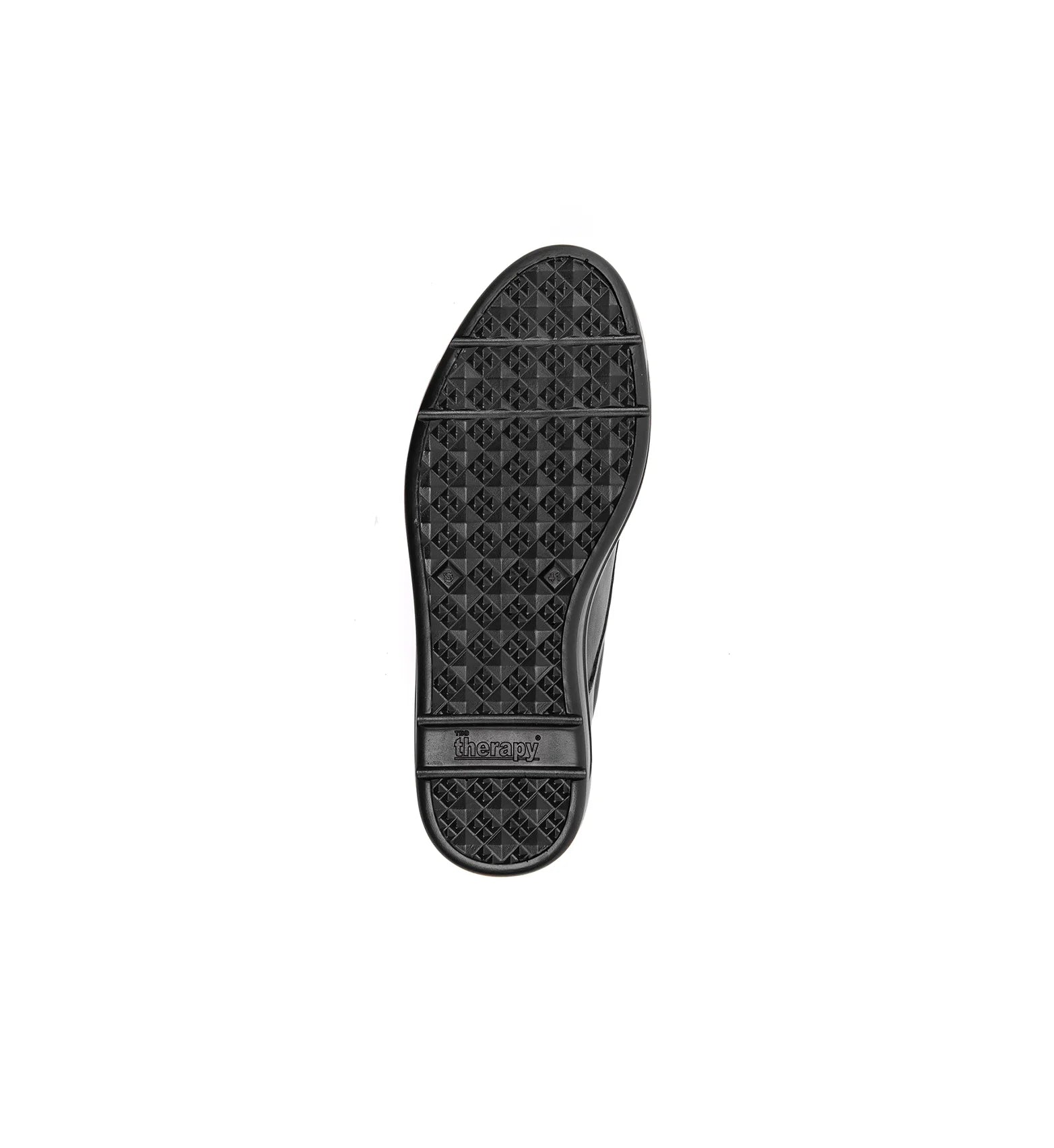 Black supportive sole for men's slip on shoes.