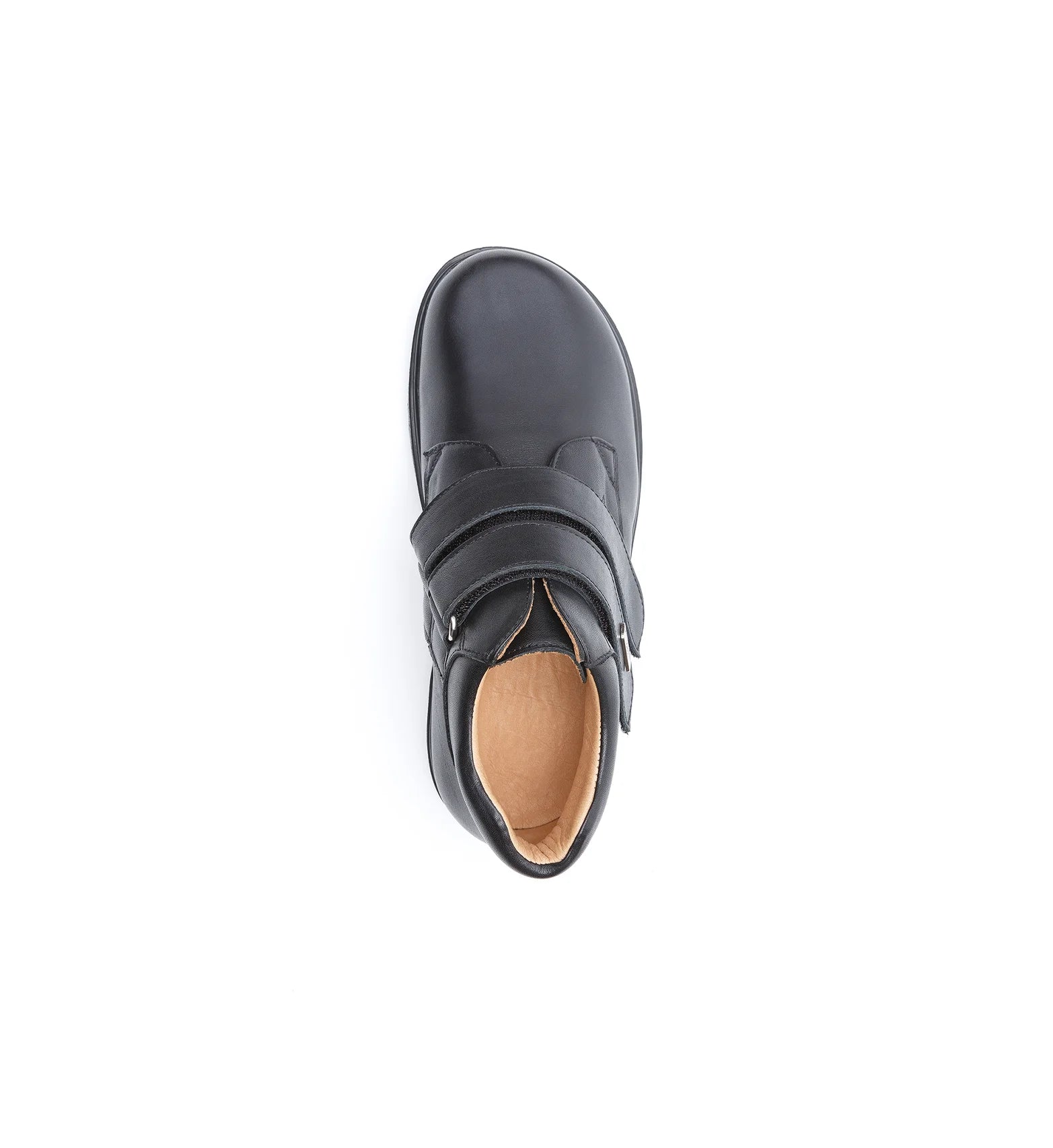 Men`s diabetic comfort boots with natural leather upper and seamless interior.