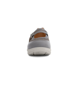 Women’s rocker sole sandal with protective closed toe design and breathable upper